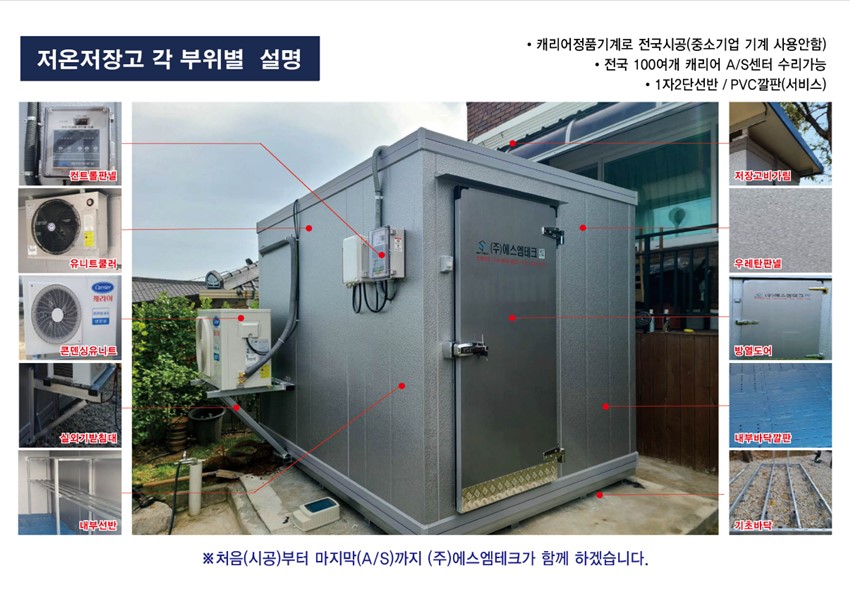 2.2025년 저온저장고 저온창고 정부지원사업전문기업 (주)에스엠테크입니다.